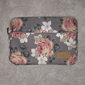 Gray Floral Laptop Bag